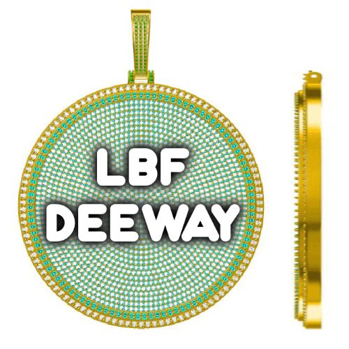 CUSTOM LETTER NECKLACE 3D BIG DISC
