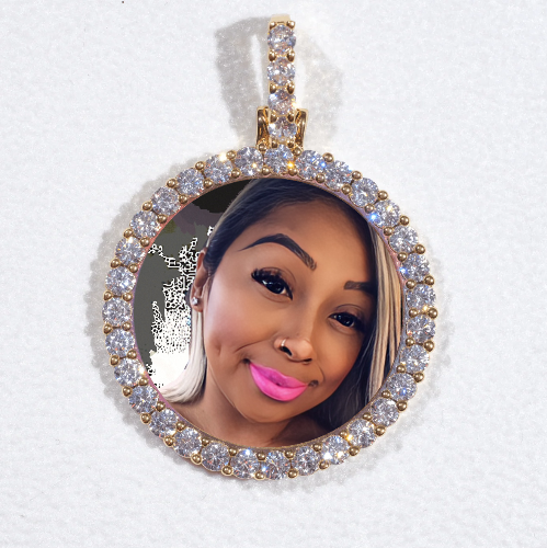 3D CIRCLE CUSTOM PICTURE PENDANT SMALL SIZE
