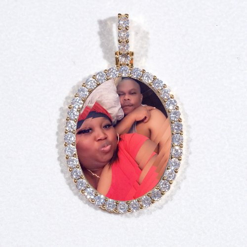 3D Oval Custom Picture Pendant