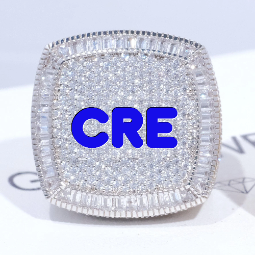 CUSTOM LETTER 3D ICED RING