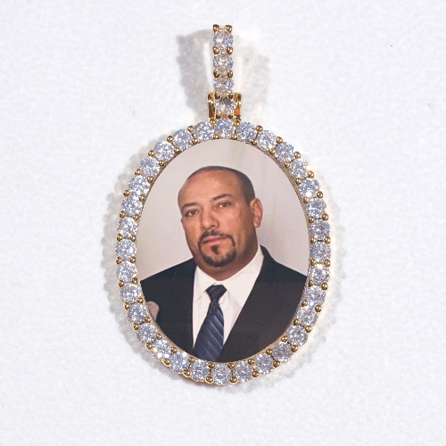 3D Oval Custom Picture Pendant