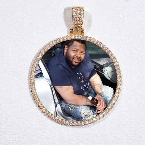 MEDIUM 3D CIRCLE CUSTOM PICTURE PENDANT