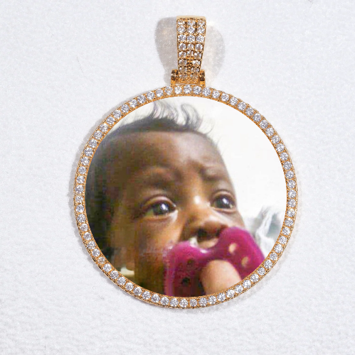 MEDIUM 3D CIRCLE CUSTOM PICTURE PENDANT