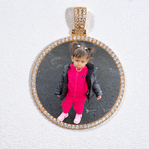MEDIUM 3D CIRCLE CUSTOM PICTURE PENDANT