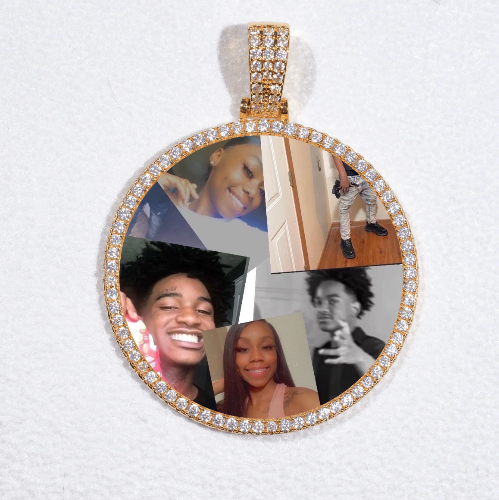 MEDIUM 3D CIRCLE CUSTOM PICTURE PENDANT