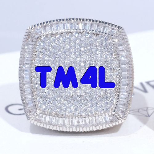 CUSTOM LETTER 3D ICED RING