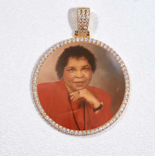 MEDIUM 3D CIRCLE CUSTOM PICTURE PENDANT