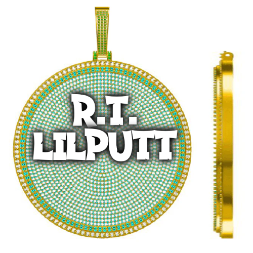 CUSTOM LETTER NECKLACE 3D BIG DISC