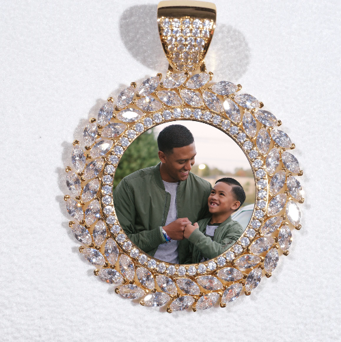 Large 3D Wheat Ear Custom Picture Pendant
