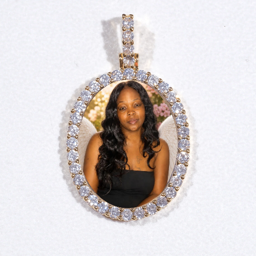 3D Oval Custom Picture Pendant