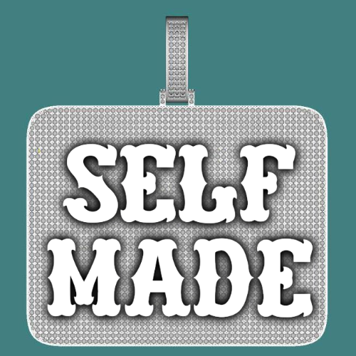 CUSTOM LETTER NECKLACE 3D BIG SQUARE