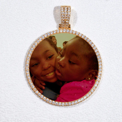 MEDIUM 3D CIRCLE CUSTOM PICTURE PENDANT