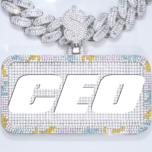 CUSTOM LETTER NECKLACE 3D COLORFUL SQUARE