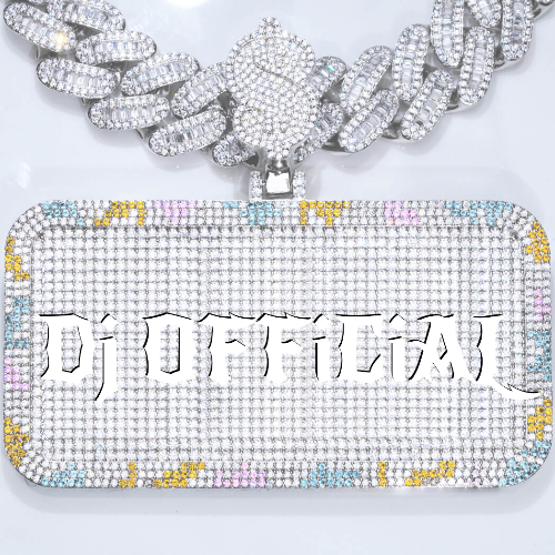 CUSTOM LETTER NECKLACE 3D COLORFUL SQUARE