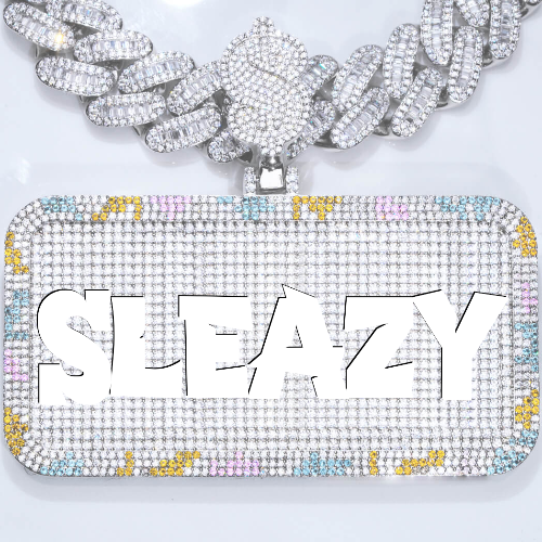 CUSTOM LETTER NECKLACE 3D COLORFUL SQUARE