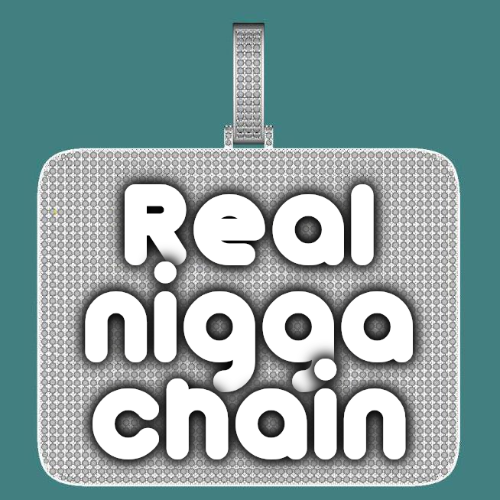CUSTOM LETTER NECKLACE 3D BIG SQUARE