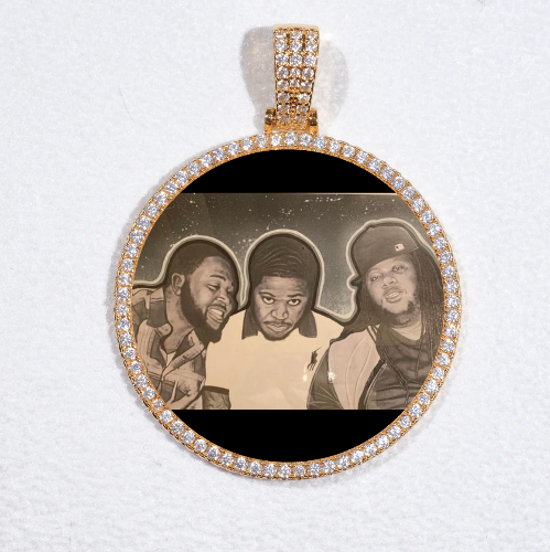 MEDIUM 3D CIRCLE CUSTOM PICTURE PENDANT