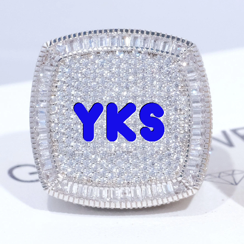 CUSTOM LETTER 3D ICED RING