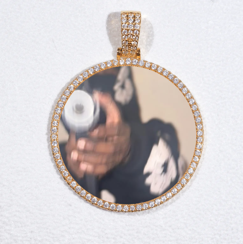 MEDIUM 3D CIRCLE CUSTOM PICTURE PENDANT