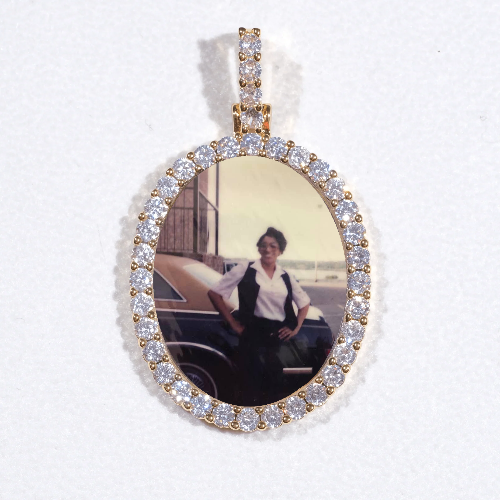 3D Oval Custom Picture Pendant