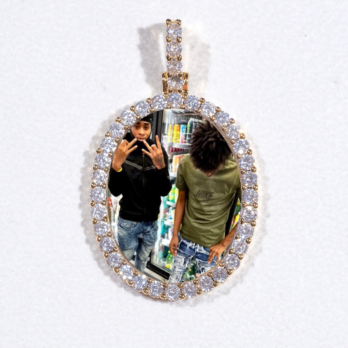 3D Oval Custom Picture Pendant