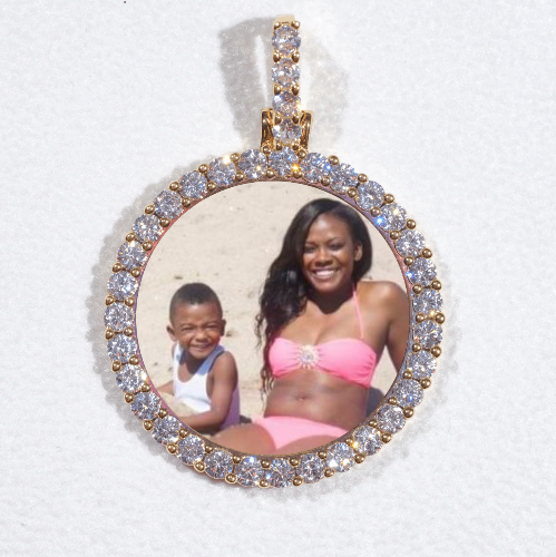 3D CIRCLE CUSTOM PICTURE PENDANT SMALL SIZE