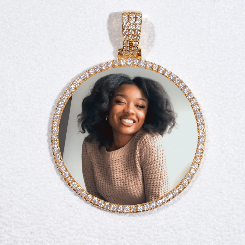 MEDIUM 3D CIRCLE CUSTOM PICTURE PENDANT