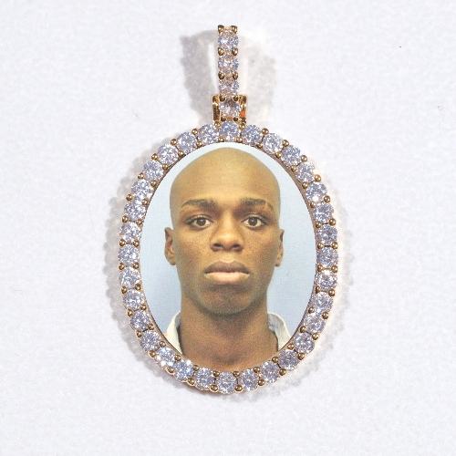3D Oval Custom Picture Pendant