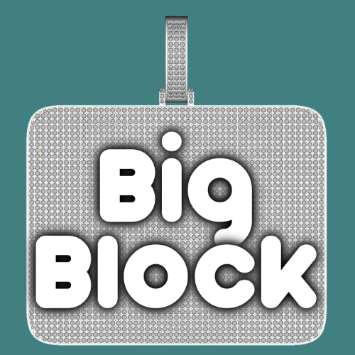 CUSTOM LETTER NECKLACE 3D BIG SQUARE