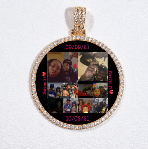 MEDIUM 3D CIRCLE CUSTOM PICTURE PENDANT