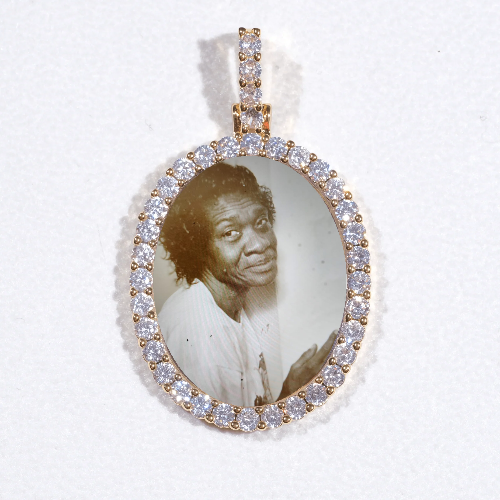 3D Oval Custom Picture Pendant