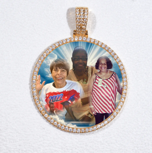 MEDIUM 3D CIRCLE CUSTOM PICTURE PENDANT
