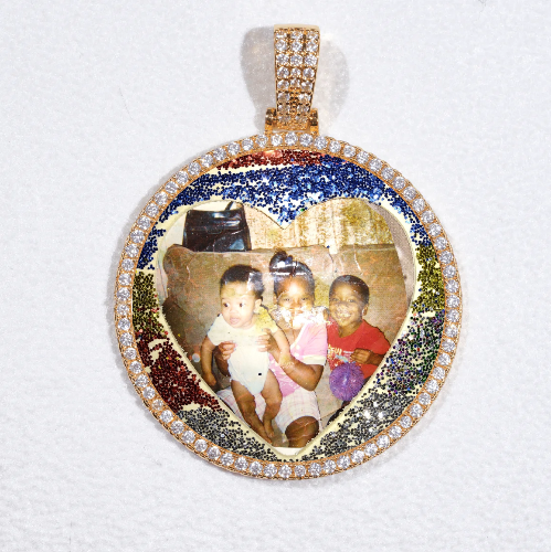 MEDIUM 3D CIRCLE CUSTOM PICTURE PENDANT