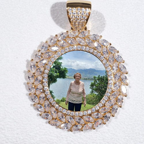 Large 3D Wheat Ear Custom Picture Pendant