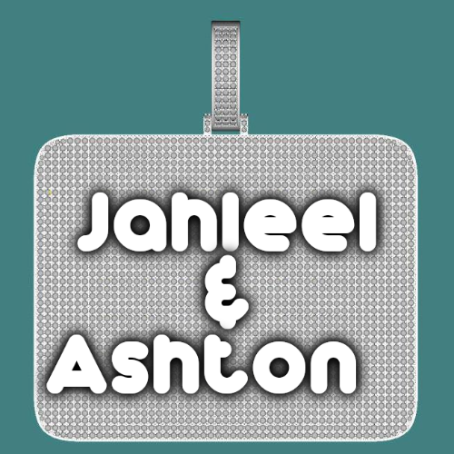 CUSTOM LETTER NECKLACE 3D BIG SQUARE