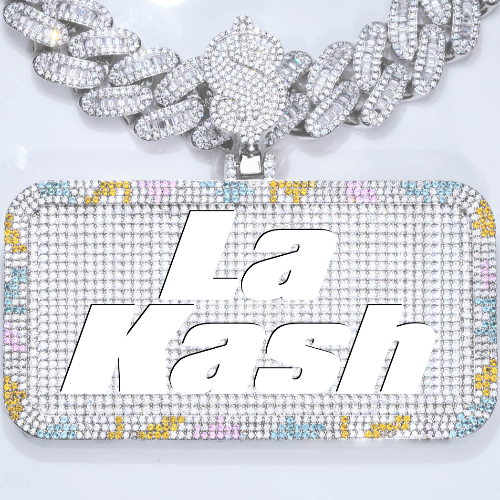 CUSTOM LETTER NECKLACE 3D COLORFUL SQUARE
