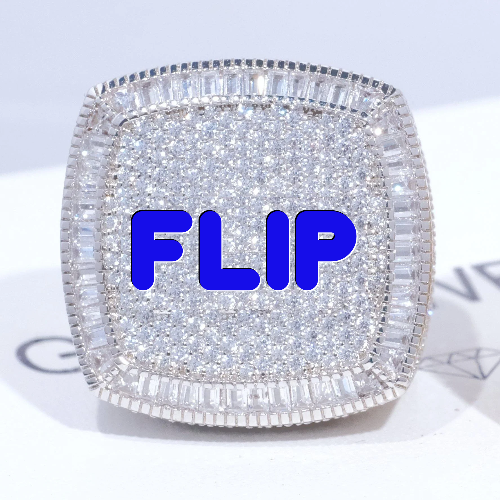 CUSTOM LETTER 3D ICED RING