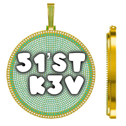 CUSTOM LETTER NECKLACE 3D BIG DISC
