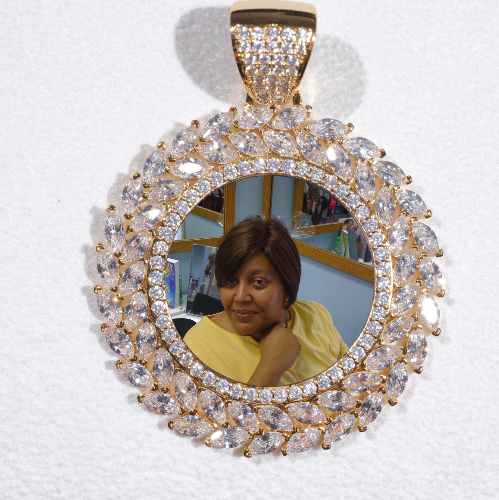 Large 3D Wheat Ear Custom Picture Pendant