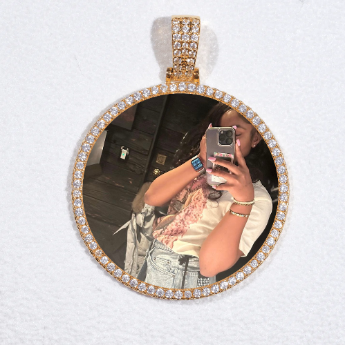 MEDIUM 3D CIRCLE CUSTOM PICTURE PENDANT