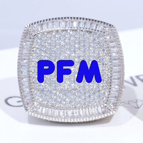 CUSTOM LETTER 3D ICED RING