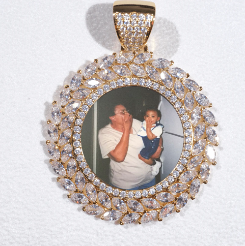 Large 3D Wheat Ear Custom Picture Pendant