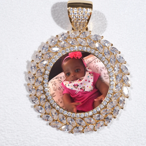 Large 3D Wheat Ear Custom Picture Pendant