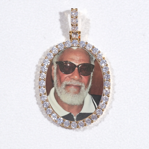 3D Oval Custom Picture Pendant
