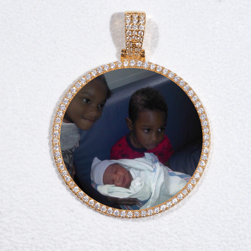 MEDIUM 3D CIRCLE CUSTOM PICTURE PENDANT