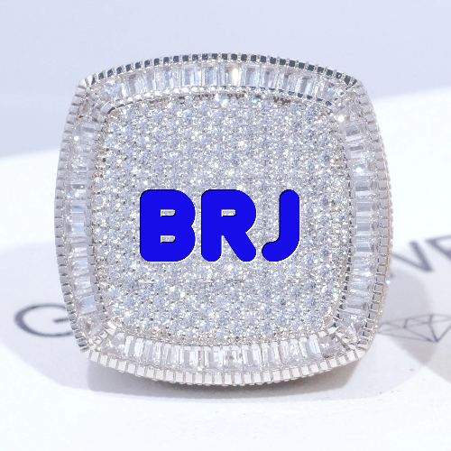 CUSTOM LETTER 3D ICED RING