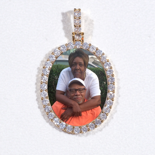 3D Oval Custom Picture Pendant