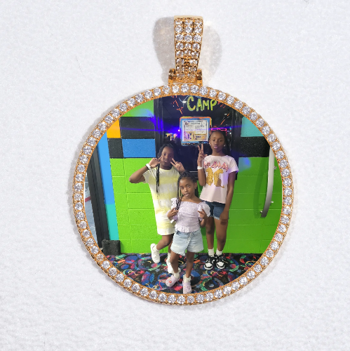 MEDIUM 3D CIRCLE CUSTOM PICTURE PENDANT