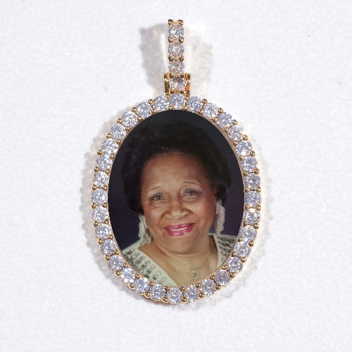 3D Oval Custom Picture Pendant