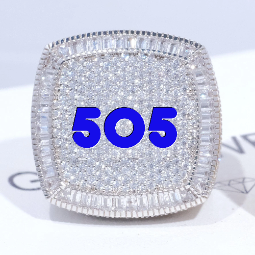 CUSTOM LETTER 3D ICED RING